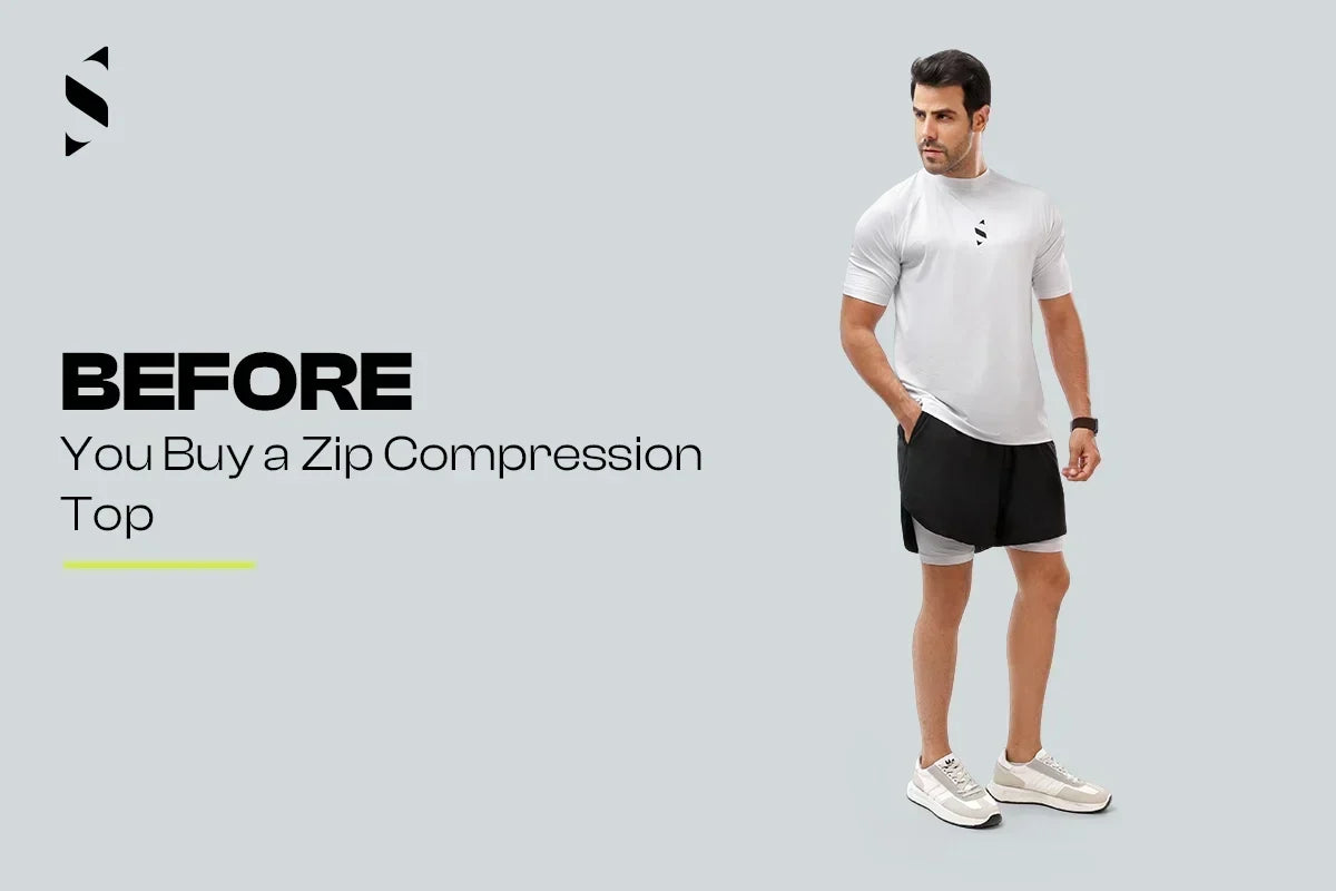 zippered compression top Egypt; men’s zip training top