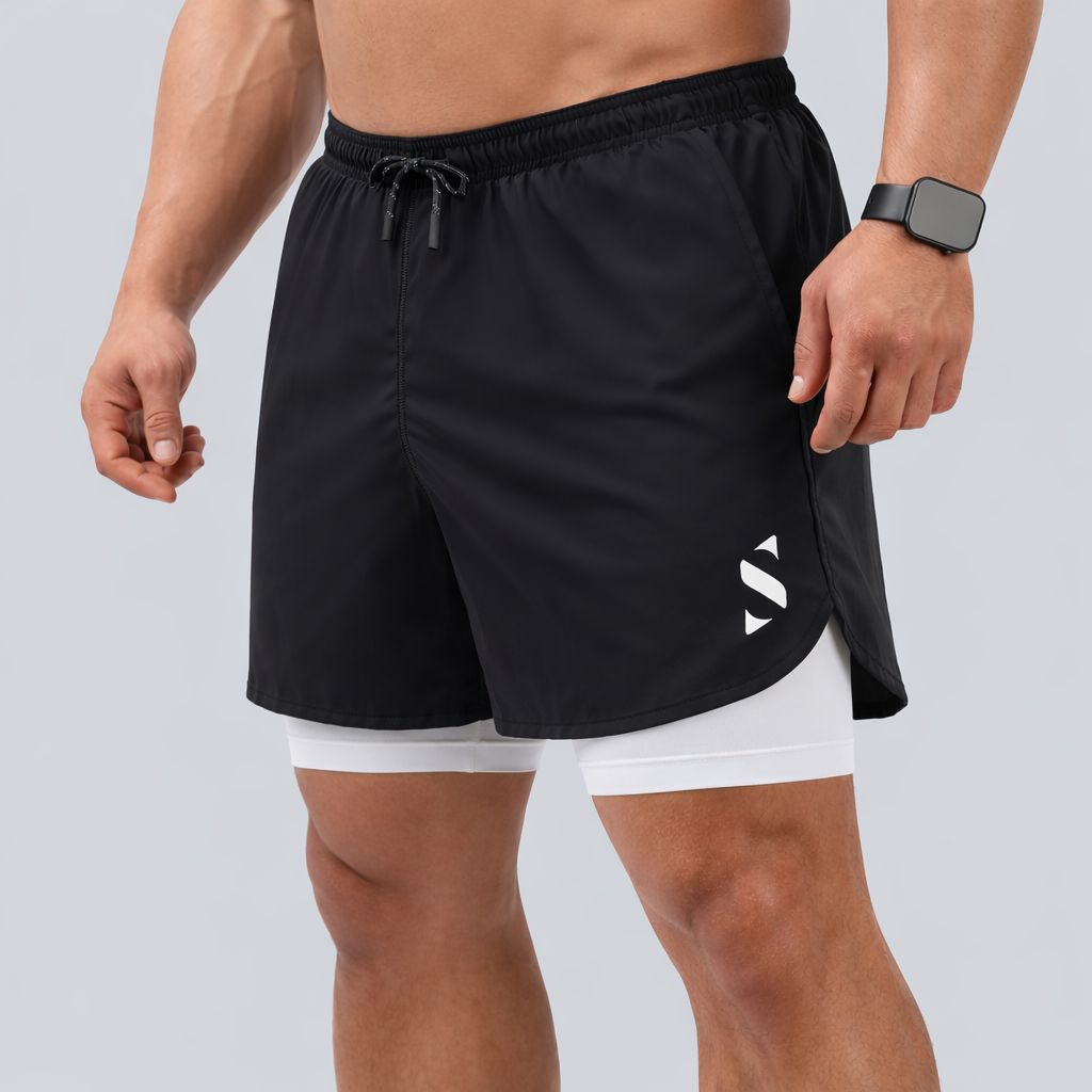Training Shorts Black / White