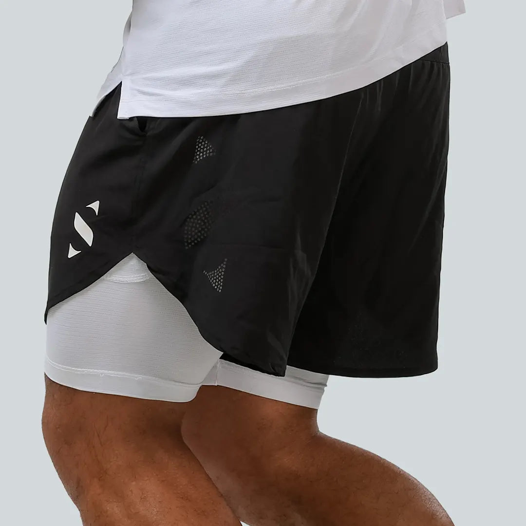 Performance Shorts 2×1 White