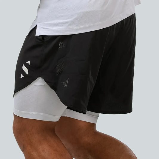 Performance Shorts 2×1 White